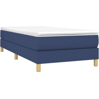 vidaXL Estructura de cama sin colchón tela azul 90x200 cm Vidaxl