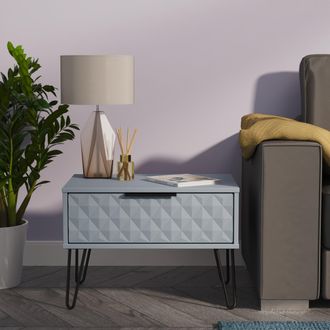 Lewis's Harlequin 1 Drawer Wide Side Table in Denim Blue - Ready Assembled - Lewiss Home | TJ Hughes