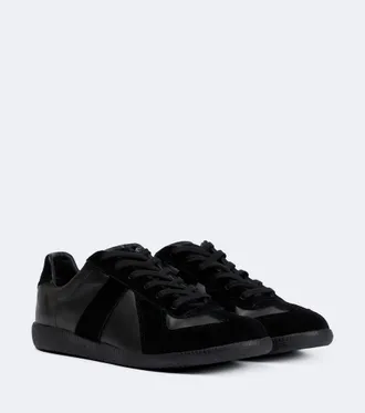 Maison Margiela Replica leather and suede sneakers