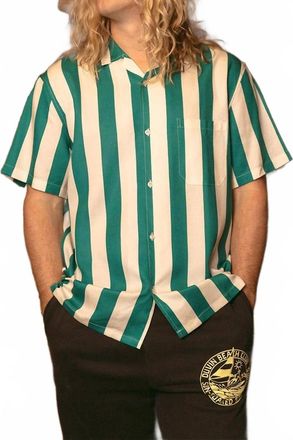 Duvin Design Co. Travel Button Up Shirt In Teal
