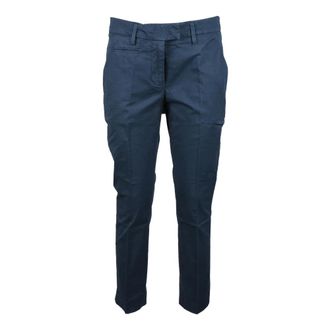 Dondup Dames, Broeken, Blauw, Maat: W27 Katoen