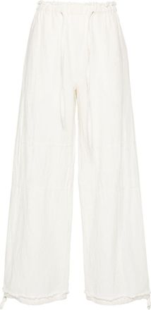Acne Studios wide-leg trousers - women - Cotton/Linen/Flax - 34 - White