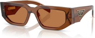 Prada PR 09Zs 20H90Q Zonnebril - Heren - Zonnebrillen - Bruin - 54 MM - Accessoires
