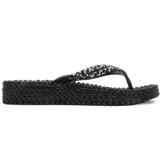 Ilse Jacobsen Cheerful 15 Rubber Womens Toe Post Sandals - Black - Size:UK 5