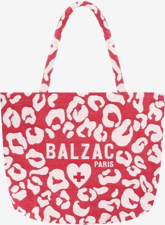 Balzac Paris Shopper aus Jacquard L&eacute;opard et Rouge