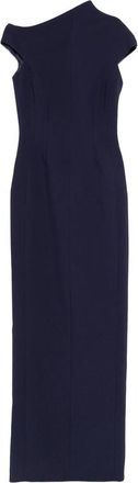 Solace London Arion Asymmetric-neck Cap-sleeve Maxi Dress