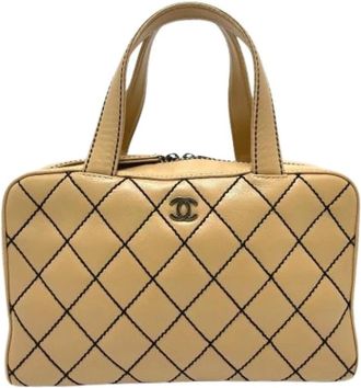 Chanel Pre-owned Handbags, female, Beige, Size: ONE SIZE Pre-owned Leather chanel-bags
