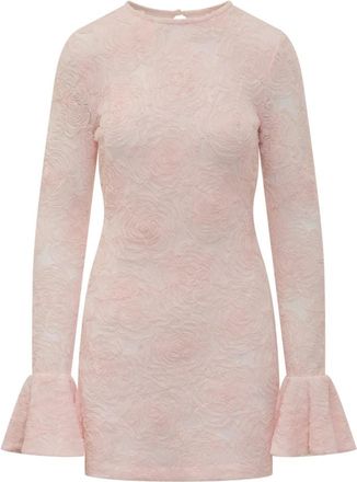 Rotate Mesh Mini Jurk - Dames - Feestkleedjes - Roze - XS - Polyester - Kleedjes