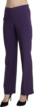 Bencivenga Purple High Waist Straight Dress Trouser Womens Pants
