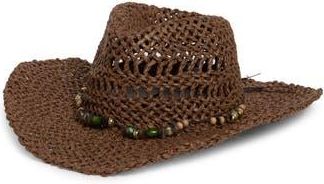 Steve Madden Lei Beaded Western Hat in Chocolate at Nordstrom Rack