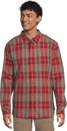 Prana Los Feliz Flannel Shirt Mens Long Sleeve Button Up Retrograde : 2XL (Slim), Polyester/Flannel/Cotton