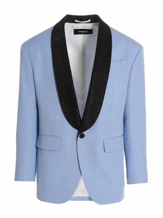 Dsquared2 Light Blue Embellished Blazer