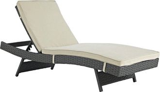ModWay Discontinued Modway Sojourn Outdoor Patio Wicker Rattan Sunbrella Chaise
