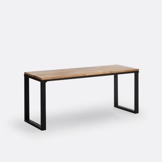 La Redoute Interieurs Bank in massief geolied eik L120 cm, Hiba