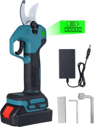 OEM Podadora El&eacute;ctrica - Podadora El&eacute;ctrica Profesional De 30 Mm Con 2 Bater&iacute;as De 21 V/1300 Mah - Podadora Inal&aacute;mbrica Para Jardiner&iacute;a, Vides Y &Aacute;rboles F
