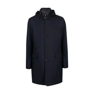 Moorer Hombre, Abrigos, Azul, Talla: 5XL
