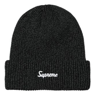 SUPREME FW26 Loose Gauge Beanie Black Reflective SUP-FW26-2020-BEF