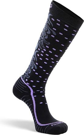 Fox River Womens Falling Leaf Lightweight Over-the-Calf Ski and Snowboard Socks Black L