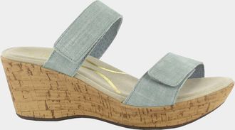 Naot Womens Caveran Wedge Sandal In Teal