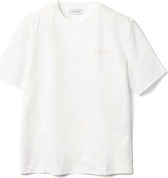 Lanvin T-Shirts, male, White, XL, White Crew Neck Cotton T-shirt