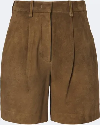 Joseph Shorts Suze in suede pliss&eacute;