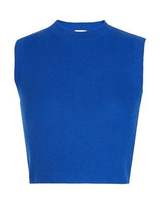 8 by YOOX RIBBED KNIT CROPPED TANK TOP