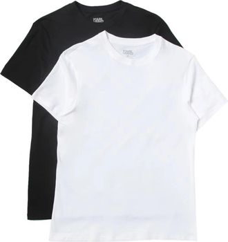 Karl Lagerfeld T-shirt met ronde hals (Set van 2) - Heren - T-shirts - Veelkleurig - S - Katoen - Tops