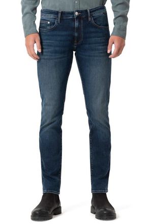 Mavi Marcus Slim Straight Leg Jeans in Deep Brushed Feather Blue at Nordstrom, Size 33 X 32