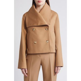 BOSS Caspera Double Breasted Jacket in Med Bge at Nordstrom Rack, Size 8