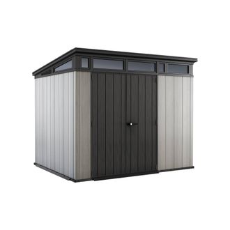 Dmora Dmora - Caseta De Jard&iacute;n Cobourg, Cobertizo De Jard&iacute;n, Caseta De Jard&iacute;n, Trastero Para Herramientas, 214x218 H226 Cm, Gris