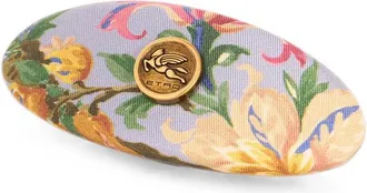 Etro Silk Hair Clip With Floral Motif
