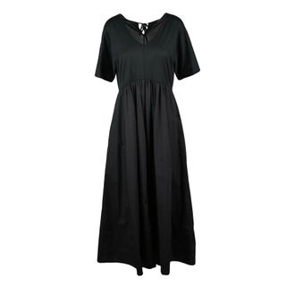 Max Mara Kleedjes, Dames, Zwart, L, Katoen, Bronzo Jurk