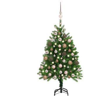 vidaXL &Aacute;rbol De Navidad Preiluminado Con Luces Y Bolas Verde 120 Cm Vidaxl
