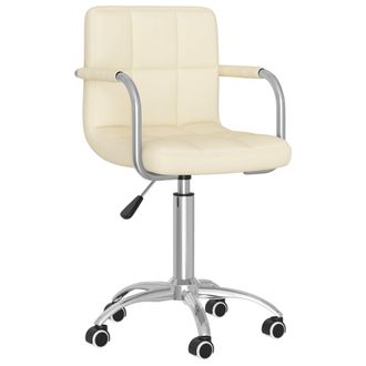 Les Tendances Silla De Comedor Giratoria Tela Color Crema Vidaxl