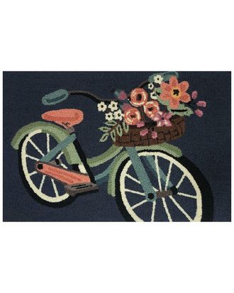 The Rug Market Blossom Bike 30X48in Doormat