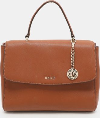 DKNY Dkny Brown Leather Top Handle Bag