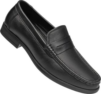 Generic Mens Penny Loafers Comfort Soft Moccasin Driving Shoes Handmade Genuine Leather Dress Shoes Slip on Flats Boat Walking Shoe (Black,8.5)