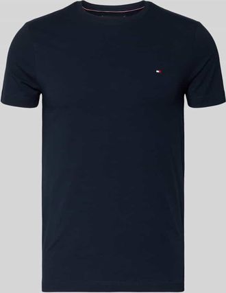 Tommy Hilfiger Slim Fit T-Shirt mit Rundhalsausschnitt in Marine, Größe XXXL