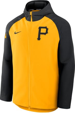 Nike Mens Pittsburgh Pirates Authentic Collection Mens Nike Therma MLB Full-Zip Jacket in Yellow | 01GM031NPTB-P92