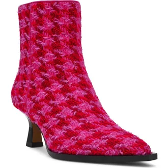 Betsey Johnson Louisa Pointed Toe Bootie in Fuchsia Multi at Nordstrom, Size 9.5