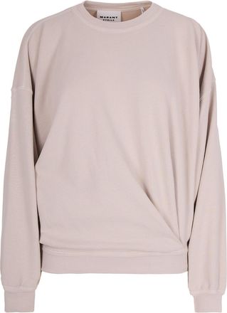 Isabel Marant Draped Cotton Sweatshirt with Pleated Detailing
