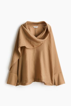 H&M Bluse mit Schalkragen - Beige