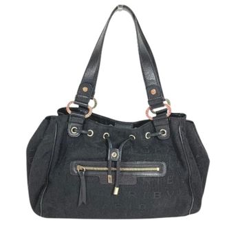 Bulgari Pre-owned Bucket Bags, female, Black, Size: ONE SIZE Pre-owned Canvas Shoulder Bag