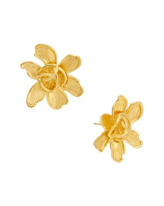 Oscar De La Renta Oscar De La Renta Mini O Textured Flower Stud Earrings