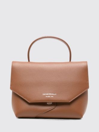 Emporio Armani 1981 Mini Handbag in Grained Leather with Laminated Logo