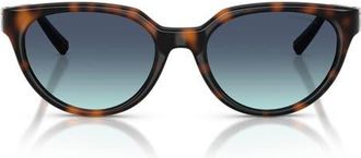 Tiffany & Co. 55mm Gradient Cat Eye Sunglasses in Havana/azure Gradient Blue at Nordstrom