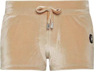 Philipp Plein Jogging Shorts Gothic - Dames - Bermuda - Beige - XL - Polyester - Korte Broeken