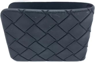 Bottega Veneta Pre-owned Rubber Wallet - unisex - Vintage Accessoires - Zwart - ONE Size - Vintage