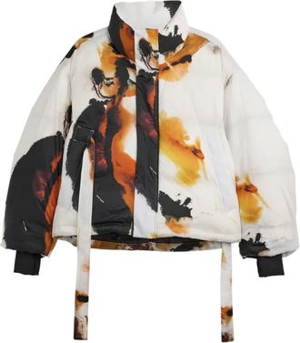 Yohji Yamamoto Puffy Multicolor Witte Jas - Dames - Winterjassen - Veelkleurig - XS - Jassen