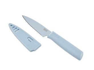 Kuhn Rikon Colori Non-Stick Straight Paring Knife with Safety Sheath, 4 inch in Light Blue at Nordstrom